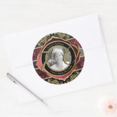 Sticker Rond 70ème Seventieth Gold Ruby Diamonds (Enveloppe)
