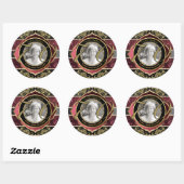 Sticker Rond 70ème Seventieth Gold Ruby Diamonds (Feuille)