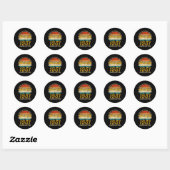 Sticker Rond 74 Ans 1951 Retro Awesome 74e anniversaire Cadeau (Feuille)