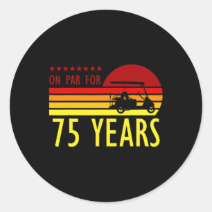 Sticker Rond 75 ans Anniversaire Golf Turing Golf 75e B-da