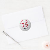 Sticker Rond 75e anniversaire de la fête de golf Ball (Enveloppe)