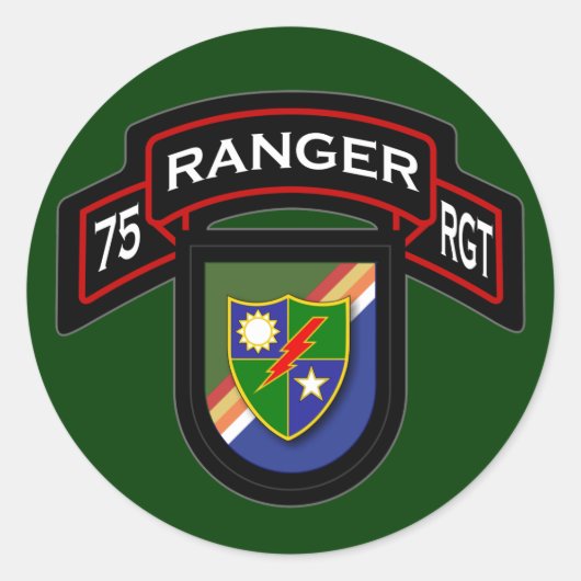 Sticker Rond 75e Régiment de Rangers - aéroporté (Devant)
