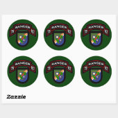 Sticker Rond 75e Régiment de Rangers - aéroporté (Feuille)