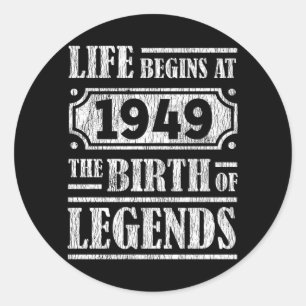 Sticker Rond 76 Ans 1949 Naissance De La Légende 76e Anniversai