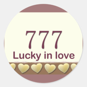 Sticker Rond 777 Chanceux amoureux