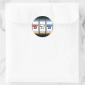 Sticker Rond 777 Lucky Slot Machine (Sac)