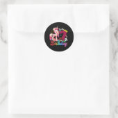 Sticker Rond 7 Ans C'Est Mon 7E Anniversaire Fête Cute Unicorn (Sac)
