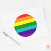 Sticker Rond 7 bandes Stick Gay pride arc-en-ciel (Enveloppe)