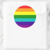 Sticker Rond 7 bandes Stick Gay pride arc-en-ciel (Sac)