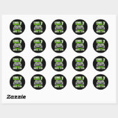 Sticker Rond 7 Déverrouillé Awesome 2016 jeu vidéo 7e anniversa (Feuille)
