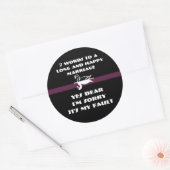 Sticker Rond 7 Mots Pour Un Mariage Long Et Heureux (Enveloppe)