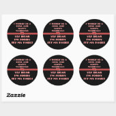 Sticker Rond 7 Mots Pour Un Mariage Long Et Heureux (Feuille)