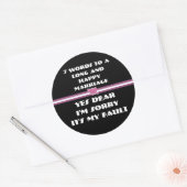 Sticker Rond 7 Mots Pour Un Mariage Long Et Heureux (Enveloppe)