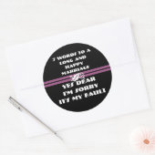 Sticker Rond 7 Mots Pour Un Mariage Long Et Heureux (Enveloppe)