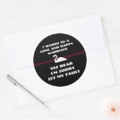 Sticker Rond 7 Mots Pour Un Mariage Long Et Heureux (Enveloppe)