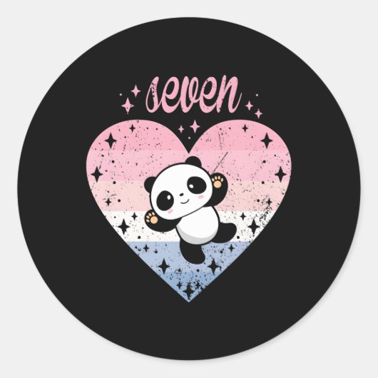 Sticker Rond 7 Panda 7E B Jour (Devant)