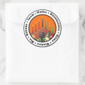 Sticker Rond 7 Principes de Kwanzaa (Sac)