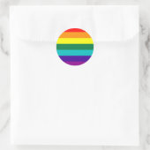 Sticker Rond 7-Stripe Rainbow Pride Flag (Sac)