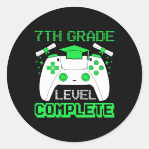 Sticker Rond 7e année Gamer complet 7e année Graduation
