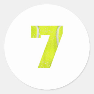Sticker Rond 7e anniversaire 2013 Tennis Boys Girls Kids Septiè