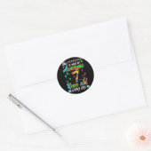 Sticker Rond 7e anniversaire Awesome 7 ans Il ressemble (Enveloppe)
