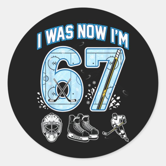 Sticker Rond 7e anniversaire J'avais 6 ans Je suis 7 Six Sept 6 (Devant)