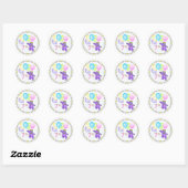 Sticker Rond 7e anniversaire Princesse Bear Happy (Feuille)