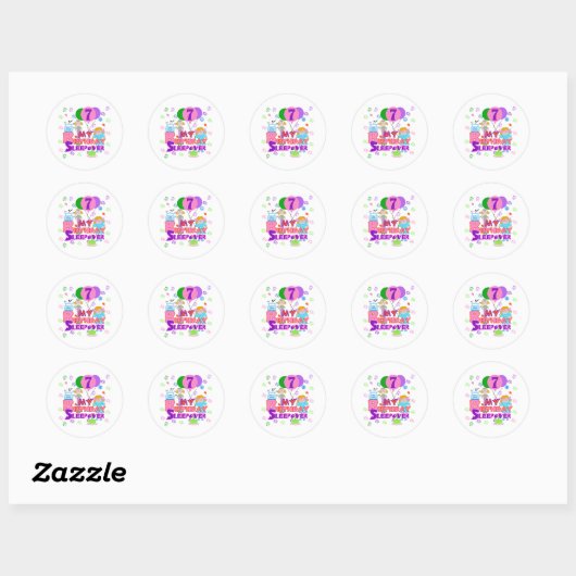 Sticker Rond 7e anniversaire Slepov (Feuille)