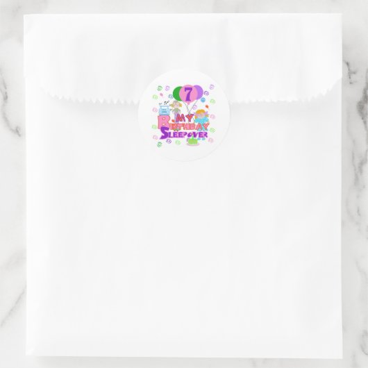 Sticker Rond 7e anniversaire Slepov (Sac)
