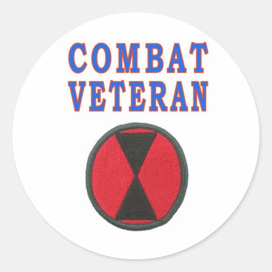 Sticker Rond 7e DIVISION D'INFANTERIE (Devant)