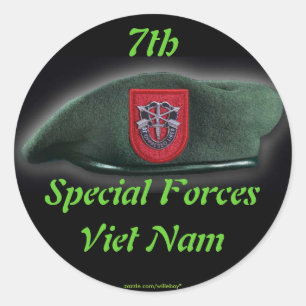 Sticker Rond 7e groupe des forces spéciales Green Berets nam St