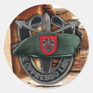 Sticker Rond 7e groupe des forces spéciales Green Berets vétéri