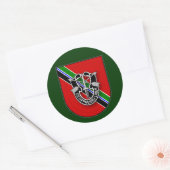 Sticker Rond 7e SFG(A) - Service en Afghanistan UA (Enveloppe)