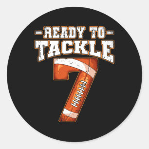 Sticker Rond 7ème anniversaire de football