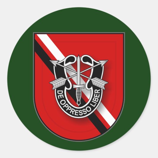 Sticker Rond 7ème SFG (A) - service en Irak uA (Devant)