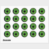 Sticker Rond 802 Reptiles Neon Green (Feuille)