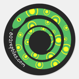 Sticker Rond 802 Reptiles Neon Green