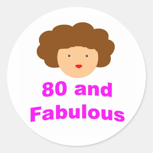 Sticker Rond 80 et fabuleux (Devant)