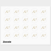 Sticker Rond 80e anniversaire (Feuille)