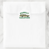 Sticker Rond 80s Vacances familiales (Sac)