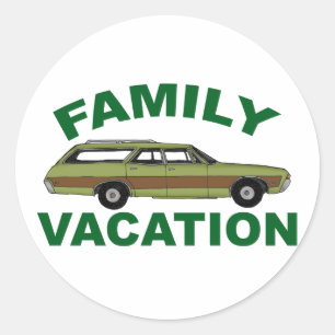 Sticker Rond 80s Vacances familiales