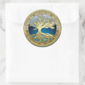 Sticker Rond [81] Golden Celtic Tree of Life [3D] (Sac)
