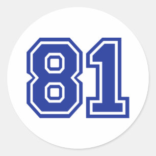 Sticker Rond 81 - numéro