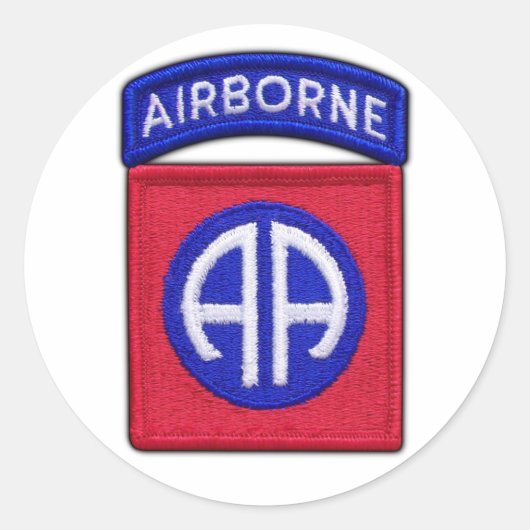 Sticker Rond 82e ABN Airborne Div Vets LRRP (Devant)