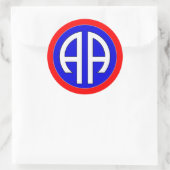 Sticker Rond 82e AIRBORNE - ARMÉE (Sac)