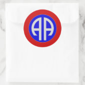 Sticker Rond 82e AIRBORNE - ARMÉE (Sac)