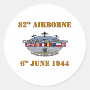 Sticker Rond 82nd Airborne Division 6th June 1944