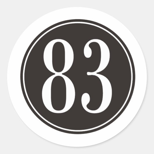Sticker Rond #83 Cercle noir (Devant)