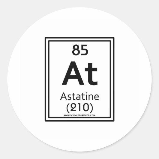 Sticker Rond 85 Astatine (Devant)