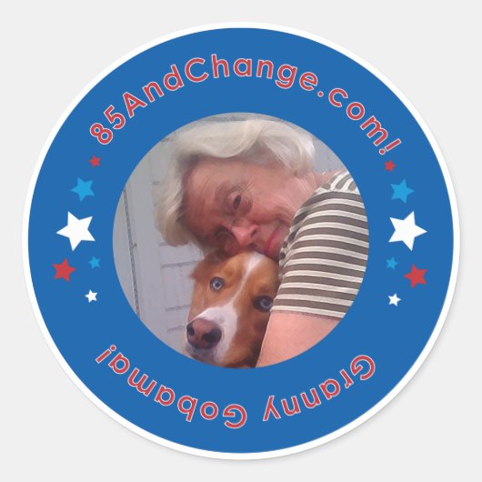 Sticker Rond 85AndChange_GrannyGobama_Sticker (Devant)